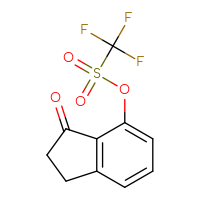 Chemical structure of 3-oxo-2,3-dihydro-1H-inden-4-yl trifluoromethanesulfonate - CSSB20813977715