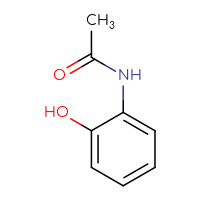 Chemical structure of N-(2-hydroxyphenyl)acetamide - CSSB00000185124