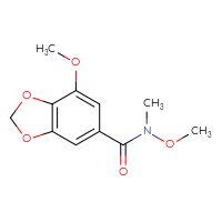 Chemical structure of N,7-dimethoxy-N-methyl-2H-1,3-benzodioxole-5-carboxamide - CSSB07097408061