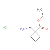Chemical structure of ethyl 1-(aminomethyl)cyclobutane-1-carboxylate hydrochloride - CSSB00000756531
