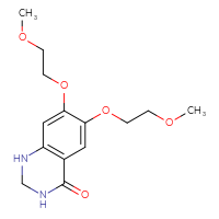 Chemical structure of 6,7-bis(2-methoxyethoxy)-1,2,3,4-tetrahydroquinazolin-4-one - CSSB20621673768