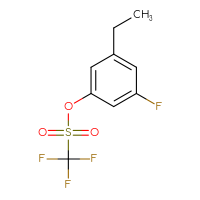 Chemical structure of 3-ethyl-5-fluorophenyl trifluoromethanesulfonate - CSSB14957517367