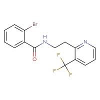 Chemical structure of 2-bromo-N-{2-[3-(trifluoromethyl)pyridin-2-yl]ethyl}benzamide - CSSB06961167164