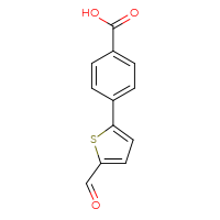 Chemical structure of 4-(5-formylthiophen-2-yl)benzoic acid - CSSB00010175613