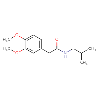 Chemical structure of 2-(3,4-dimethoxyphenyl)-N-(2-methylpropyl)acetamide - CSSB00000585092