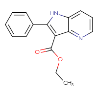 Chemical structure of ethyl 2-phenyl-1H-pyrrolo[3,2-b]pyridine-3-carboxylate - CSSB06388223930