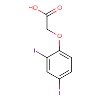 Chemical structure of 2-(2,4-diiodophenoxy)acetic acid - CSSB00010000777