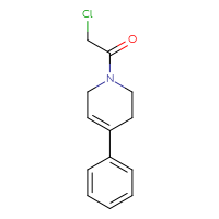 Chemical structure of 2-chloro-1-(4-phenyl-1,2,3,6-tetrahydropyridin-1-yl)ethan-1-one - CSSB00000215937