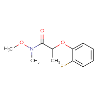 Chemical structure of 2-(2-fluorophenoxy)-N-methoxy-N-methylpropanamide - CSSB00000307103