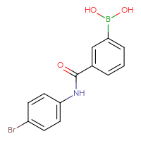 Chemical structure of {3-[(4-bromophenyl)carbamoyl]phenyl}boronic acid - CSSB00020605935