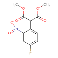 Chemical structure of 1,3-dimethyl 2-(4-fluoro-2-nitrophenyl)propanedioate - CSSB00159320015