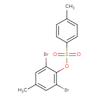 Chemical structure of 2,6-dibromo-4-methylphenyl 4-methylbenzene-1-sulfonate - CSSB00113609436