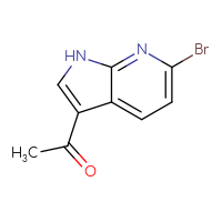 Chemical structure of 1-{6-bromo-1H-pyrrolo[2,3-b]pyridin-3-yl}ethan-1-one - CSSB00010163935