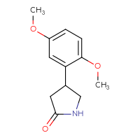 Chemical structure of 4-(2,5-dimethoxyphenyl)pyrrolidin-2-one - CSSB00006004094
