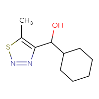 Chemical structure of cyclohexyl(5-methyl-1,2,3-thiadiazol-4-yl)methanol - CSSB14980812162