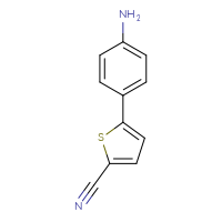 Chemical structure of 5-(4-aminophenyl)thiophene-2-carbonitrile - CSSB00011601433
