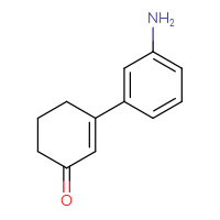 Chemical structure of 3-(3-aminophenyl)cyclohex-2-en-1-one - CSSB00010900327