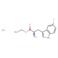 Chemical structure of ethyl (2R)-2-amino-3-(5-fluoro-1H-indol-3-yl)propanoate hydrochloride - CSSB20963517350