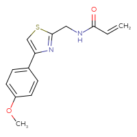 Chemical structure of N-{[4-(4-methoxyphenyl)-1,3-thiazol-2-yl]methyl}prop-2-enamide - CSSB21332040526