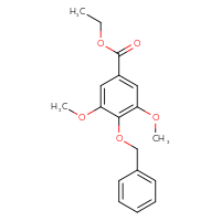 Chemical structure of ethyl 4-(benzyloxy)-3,5-dimethoxybenzoate - CSSB00135385941