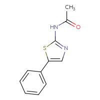 Chemical structure of N-(5-phenyl-1,3-thiazol-2-yl)acetamide - CSSB00000045935