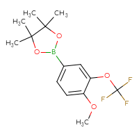 Chemical structure of 2-[4-methoxy-3-(trifluoromethoxy)phenyl]-4,4,5,5-tetramethyl-1,3,2-dioxaborolane - CSSB00010391038
