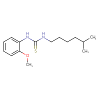 Chemical structure of 1-(2-methoxyphenyl)-3-(5-methylhexyl)thiourea - CSSB00973300354