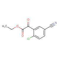 Chemical structure of ethyl 2-(2-chloro-5-cyanophenyl)-2-oxoacetate - CSSB21103686927