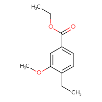 Chemical structure of ethyl 4-ethyl-3-methoxybenzoate - CSSB00010075551