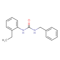 Chemical structure of 1-benzyl-3-(2-ethylphenyl)urea - CSSB00000218297