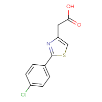 Chemical structure of 2-[2-(4-chlorophenyl)-1,3-thiazol-4-yl]acetic acid - CSSB00000185214