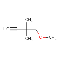 Chemical structure of 4-methoxy-3,3-dimethylbut-1-yne - CSSB00023551254