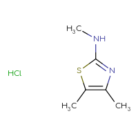 Chemical structure of N,4,5-trimethyl-1,3-thiazol-2-amine hydrochloride - CSSB14901603749