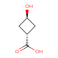 Chemical structure of (1r,3r)-3-hydroxycyclobutane-1-carboxylic acid - CSSB00009877949