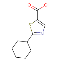 Chemical structure of 2-cyclohexyl-1,3-thiazole-5-carboxylic acid - CSSB00011266550