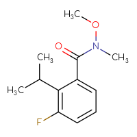 Chemical structure of 3-fluoro-N-methoxy-N-methyl-2-(propan-2-yl)benzamide - CSSB07054508661