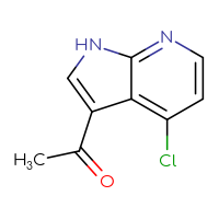 Chemical structure of 1-{4-chloro-1H-pyrrolo[2,3-b]pyridin-3-yl}ethan-1-one - CSSB00012185045