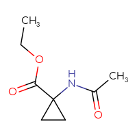 Chemical structure of ethyl 1-acetamidocyclopropane-1-carboxylate - CSSB00010498654