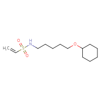 Chemical structure of N-[5-(cyclohexyloxy)pentyl]ethene-1-sulfonamide - CSMB21332051996