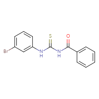 Chemical structure of 1-benzoyl-3-(3-bromophenyl)thiourea - CSSB02267490586