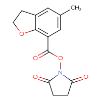 Chemical structure of 2,5-dioxopyrrolidin-1-yl 5-methyl-2,3-dihydro-1-benzofuran-7-carboxylate - CSSB20269569710