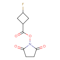 Chemical structure of 2,5-dioxopyrrolidin-1-yl 3-fluorocyclobutane-1-carboxylate - CSSB00118935293