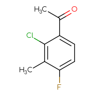 Chemical structure of 1-(2-chloro-4-fluoro-3-methylphenyl)ethan-1-one - CSSB00009857742