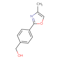 Chemical structure of [4-(4-methyl-1,3-oxazol-2-yl)phenyl]methanol - CSSB00021135209