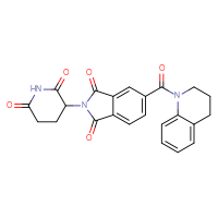 Chemical structure of 2-(2,6-dioxopiperidin-3-yl)-5-(1,2,3,4-tetrahydroquinoline-1-carbonyl)-2,3-dihydro-1H-isoindole-1,3-dione - CSSB03499303229