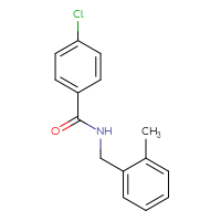 Chemical structure of 4-chloro-N-[(2-methylphenyl)methyl]benzamide - CSSB00046161272