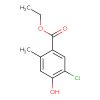 Chemical structure of ethyl 5-chloro-4-hydroxy-2-methylbenzoate - CSSB00020967630