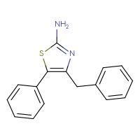 Chemical structure of 4-benzyl-5-phenyl-1,3-thiazol-2-amine - CSSB00000739759