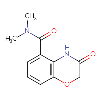 Chemical structure of N,N-dimethyl-3-oxo-3,4-dihydro-2H-1,4-benzoxazine-5-carboxamide - CSSB01992820187