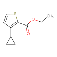 Chemical structure of ethyl 3-cyclopropylthiophene-2-carboxylate - CSSB00016351970